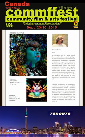 Commfest arts festival toronto Canada afiche Natxo Zenborain