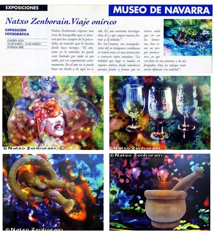 Natxo Zenborain expone en el Museo de Navarra y presenta un audiovisual presentado manualmente 2002