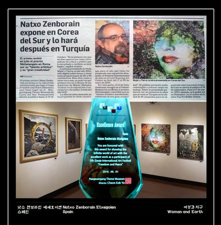 Premio internacional en el Museo Haegeumgang a Natxo Zenborain Art Psychoart Korea
